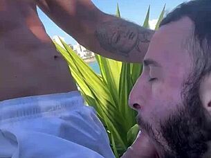 cruising on the beaches of brazil with public outdoor action