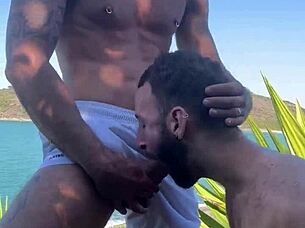 cruising on the beaches of brazil with public outdoor action