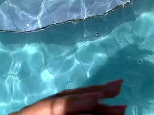 I hosted a pool party with two friends with big butts