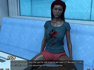 Married black beauty is upset with me in this cartoon porn video