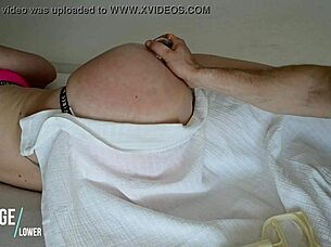 vacuum massage on european babe's big ass 😏