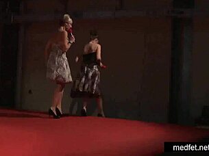 Female And Male Strippers Tease Audience Erotically