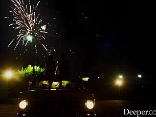 Hey, lilly bell is getting wild in her pick-up truck with some deep action