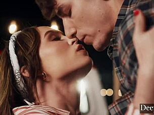 Hey, lilly bell is getting wild in her pick-up truck with some deep action