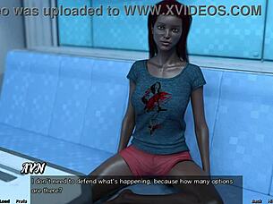 Married black beauty is upset with me in this cartoon porn video