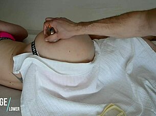 vacuum massage on european babe's big ass 😏