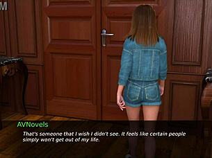 Cute Teen 18+ In Outfit Sucks Big Cock With Big Tits In Anime Game