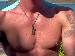 cruising on the beaches of brazil with public outdoor action