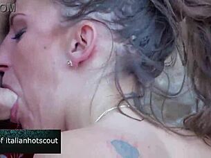 very beautiful brunette mom gets ass fucked on the beach 😏