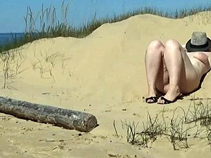 helping that juicy wife get fucked missionary on the beach by a bodybuilder