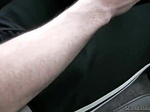 Hot Babe Rubbing A Cock While The Guy Driving Caught On Tape