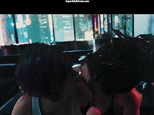 Cyberpunk judy shares cock with her bestfriend in new gameplay