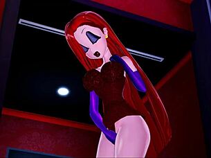 Jessica Rabbit Fingers Her Pussy in Hotel Room - Cartoon Hentai Scene