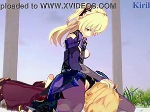 Amber and Fischl's adventure with Aether