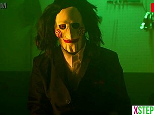 i got stucked in a room with my teen stepsister and her hot bff on halloween and things got wild