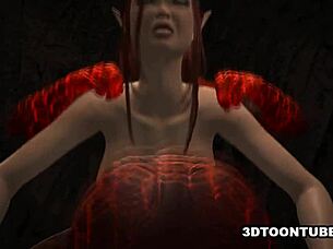 i watched this 3d babe take reptile cocks in every hole