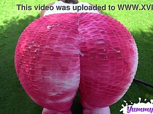 Huge loads cumpilation! Watch sperm queen get cum on tits in handjob!