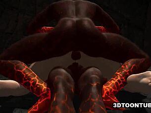 i watched this 3d babe take reptile cocks in every hole