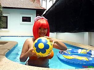 Huge Thai Babe Teases With Natural Tits