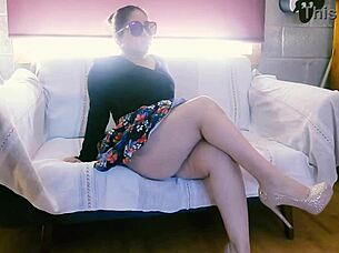 Degenerate Voyeur Touches Miss and Asks to Undress