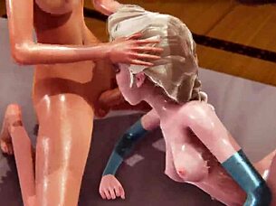 Disney futa threesome with mulan x elsa x jasmine in 3d