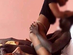 that ebony milf rode a thick black cock hard in cowgirl, getting cum on her big ass