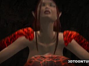 i watched this 3d babe take reptile cocks in every hole