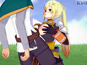 I watch darkness and kazuma satou have intense sex in konosuba hentai