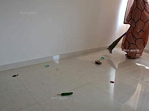 tamil maid prabha assists owner during work break