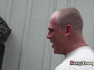 Superior Officer Commands Soldiers To Suck Cock In Military Office Orgy