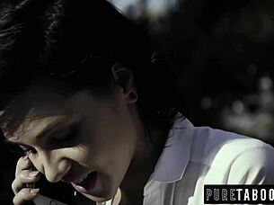 Teen Babysitter Masturbates Before Deepthroating Older Guy's Cock in Pickup Scene