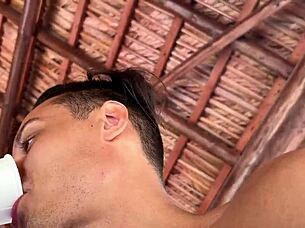 college girls play strip beer pong, flashing big tits in mini bikinis