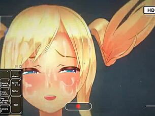 Blonde girl says, 'I'm having so much fun in hentai'