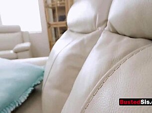 Naughty stepsis begs stepbro to bang her again