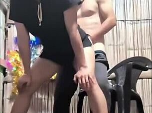 Beautiful Indian Brunette Gets Fucked Standing Up on Christmas!