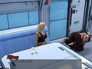 stranded in space 35 - strip poker game with curvy characters