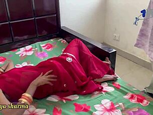 Step brother interacts with wife in front of husband