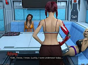 stranded in space 35 - strip poker game with curvy characters