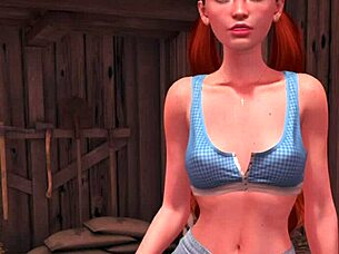 Redhead gets monster cock in interracial affair