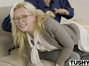 Blonde Babe Samantha Rone Takes Monster Cock In Intense Assfucking And Doggy