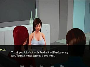 Anime girl plays erotic game