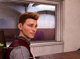 husband catches me in his wife's bathroom, leads to monster cock fun in 3d hentai