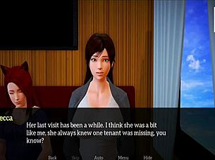 Anime girl plays erotic game