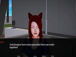 Anime girl plays erotic game