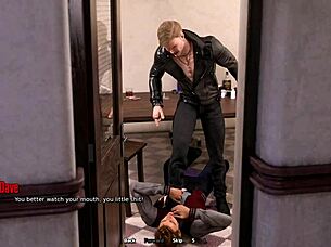 husband catches me in his wife's bathroom, leads to monster cock fun in 3d hentai