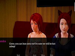 Anime girl plays erotic game