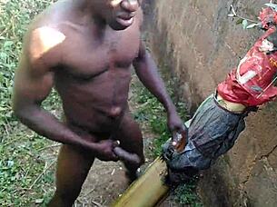 World's strongest big dick dominates slut on stage!