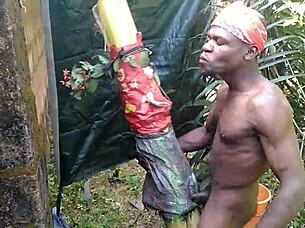 World's strongest big dick dominates slut on stage!