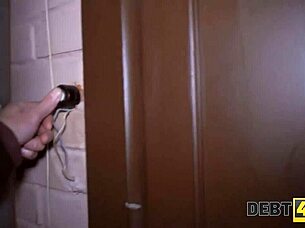 debt4k man accepts payment in kind with teen 18+ lovely