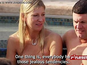 Joe and Kristen, ready for pool foreplay?